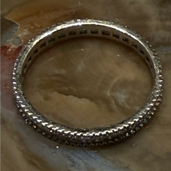 Stunning 14k white gold diamond eternity band ring - Picture 12 of 12
